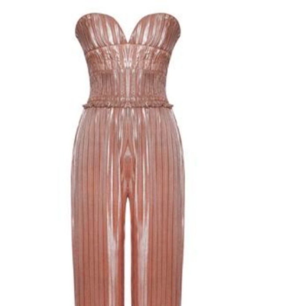 Silk rose gold jumpsuit